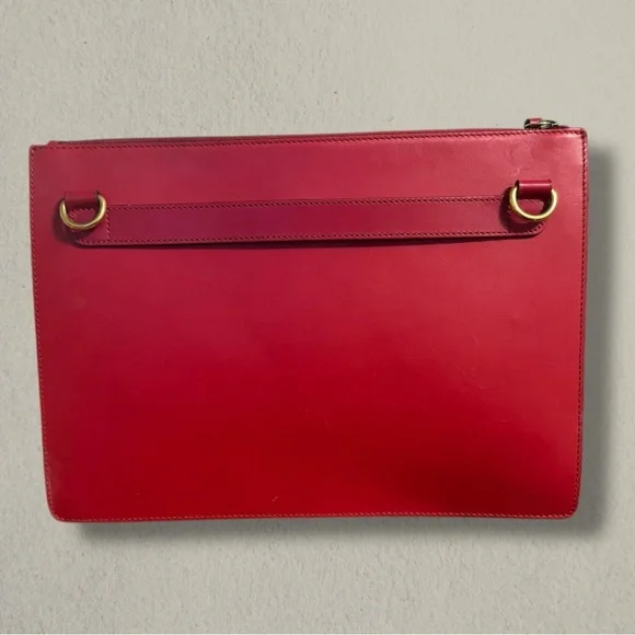 Gucci x GucciGhost Red Leather Diamond GG Large Messenger Bag Pouch 429004 - Picture 2 of 7